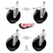 Service Caster 6 Inch Phenolic Wheel Swivel 1/2 Inch Threaded Stem Caster Total Lock Brake, 2PK SCC-TSTTL20S615-PHS-121315-2-S-2 - alternate 3